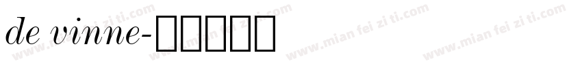 de vinne字体转换